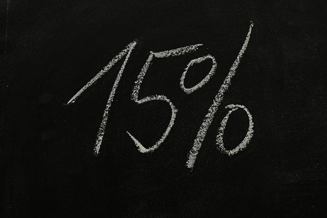 Bild mit der Aufschrift 15%